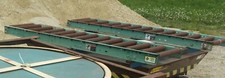 2x Sections of Hytrol 84'" Long x 12" Wide x 2" Dia Gravity Feed Roller Conveyor