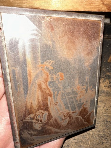 Printing Block “ Firefighting Scene, Firefighter Saving Child “ Need Wood Block - Picture 5 of 18