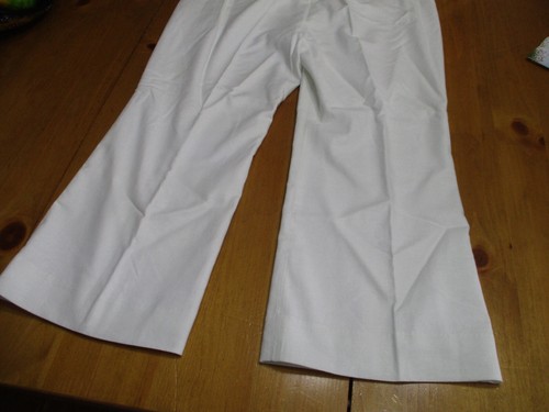 New W/Tags Women J. Crew Linen-Blend Kelsey Flare Pant White Crop Ankle ,Sz 16 - Picture 13 of 14