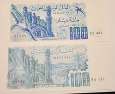 ALGERIA 100 Dinars 1981 & 1982, P.131&132 UNC  Al10