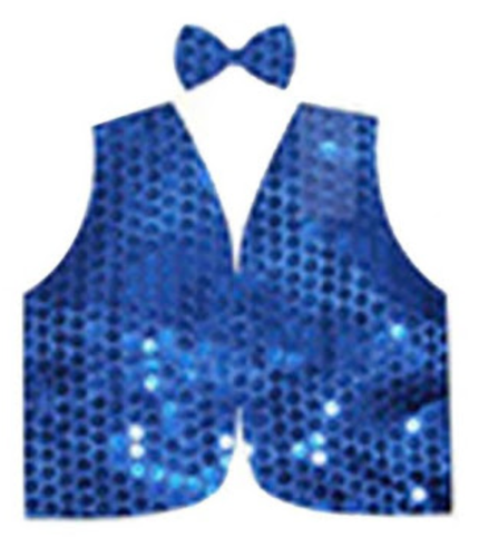 Kid Adult Sequin Vest & Bow Tie Dance Costume Party Coat Disco Sparkle Waistcoat - Picture 5 of 5