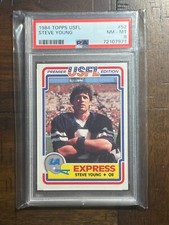 1984 Topps USFL Football #52 Steve Young Rookie San Francisco 49ers PSA 8 HOF