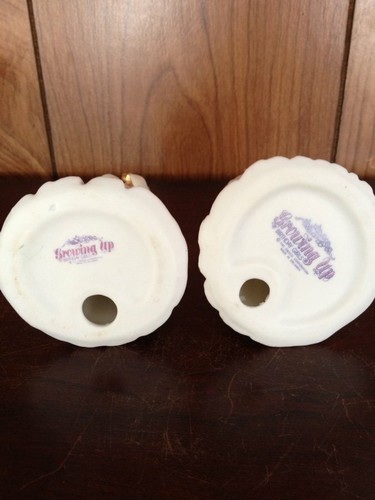 Vtg 1982 Enesco Lot of 2 Blonde & Brunette Growing Up Birthday Girls Age 9 - Picture 4 of 4