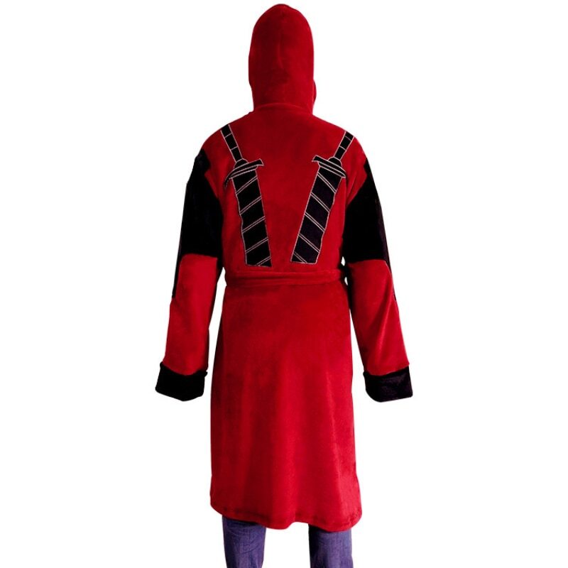 Albornoz Deadpool Adulto Unisex Invierno Cálido Franela Pijama Prendas para dormir Regalos