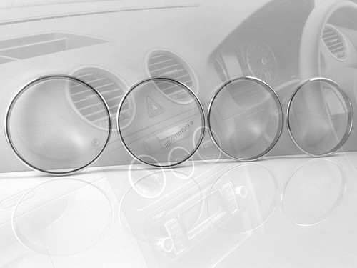 Per VW Caddy 2003-2015 Anillos de Aluminio Pulido para Orificios de Ventilación - Imagen 2 de 11