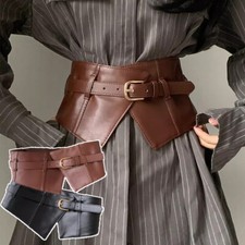 Pin Buckle Wide Belt Elastic Corset Belt Pu Leather Irregular Waist Seal