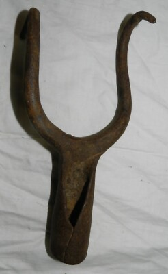 #ad #ad Vintage Hand Forged Iron Spiral Hook to go on end of pole $19.74