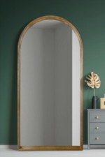 MirrorOutlet Large Solid Oak Framed Arched Leaner Wall Mirror 79"x39" 200x100cm