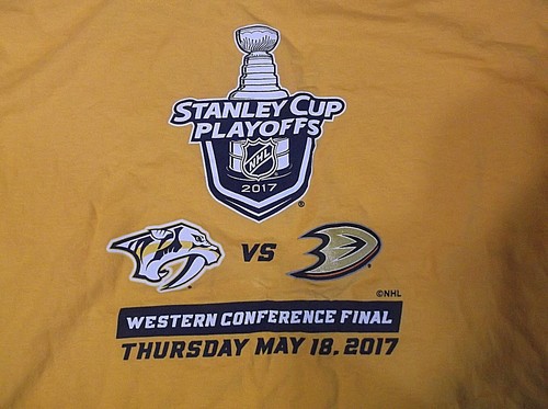 2017 Stanley Cup Western Conference NASHVILLE PREDATORS ANAHEIM DUCKS Shirt XL - Picture 2 of 5