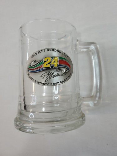 NASCAR Jeff Gordon Winston Cup Two Time Champion Glass Beer Stein Mug 1995 1997 - Picture 4 of 6