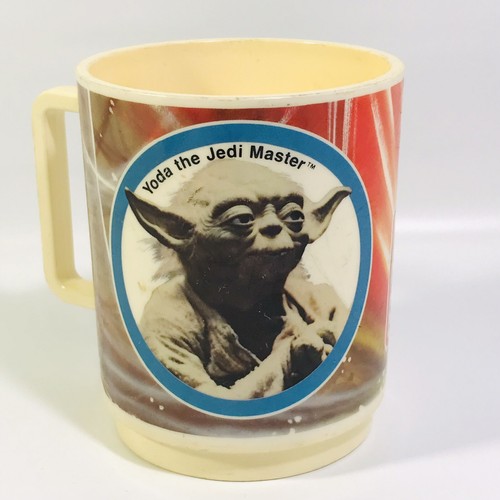 Taza Star Wars El Imperio Contraataca Yoda Jedi Deka Años 80 De Colección Hecha en EE. UU. - Imagen 3 de 9