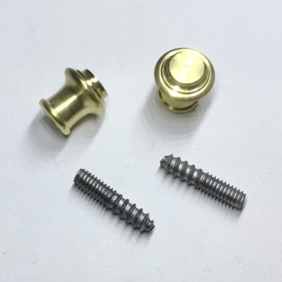 Small 1/2'' Piano Fallboard/Key Cover/Desk/Cabinet Knobs, 1 Pair, Solid Brass