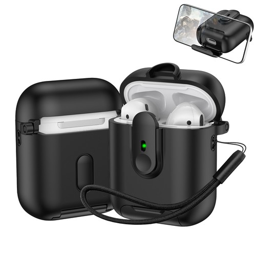 For Airpods 4th 3rd 2nd 1 Pro2/1 Secure Lock Shockproof Hard Case with Strap - Picture 15 of 20