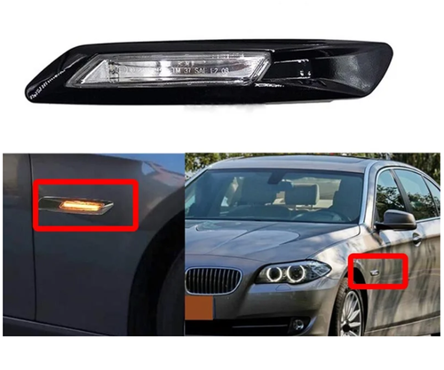 Side Fender Marker Light Turn Signal Lamp Fit For BMW 5 Series F10 F18 2011-2013 - Picture 7 of 10