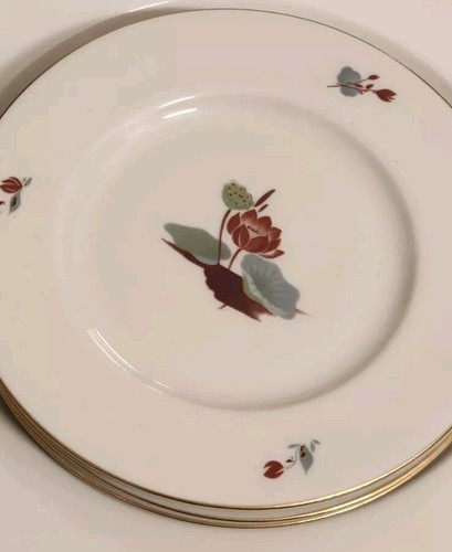 Castleton Fine China Lotus Set Of 5 Bread / Dessert Plates, Excellent - Picture 2 of 3