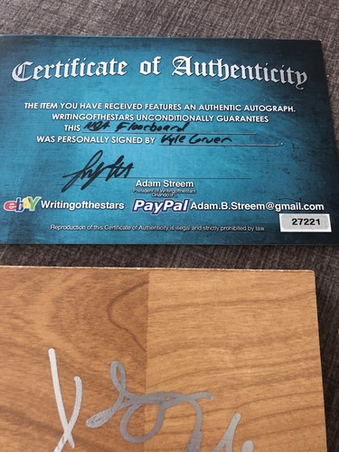 Certificado de autenticidad firmado Chicago Bulls Kyle Korver Jazz Cavaliers Hawks Bucks 76ers - Imagen 3 de 4