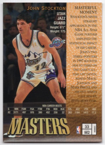 NBA Single Trading Cards John Stockton Utah Jazz - Picture 161 of 347