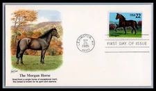 US FDC # 2156 22c Morgan Horse Fleetwood   1985, 9g990