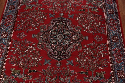 Living Room Turkish Floral Red 10x13 ft Area Rug Soft Pile Carpet - Picture 4 of 18