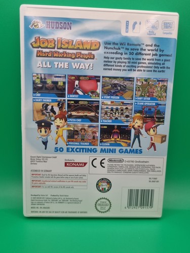 Nintendo Wii Job Island: Hard Working People PAL - Complete W Manual - VGC - Picture 3 of 3
