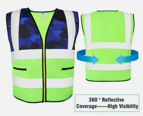 NEW ! AKFLY Reflective Vest with pockets - High Vis Class 2 vest - Large - Picture 2 of 4