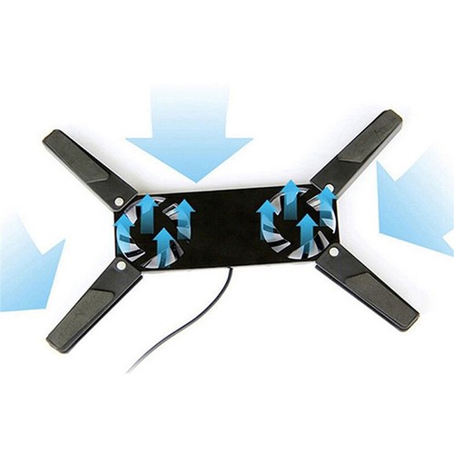 Laptop Desk Support Dual Cooling Fan Notebook Computer Stand USB Rack Hold-wf - Photo 4/12