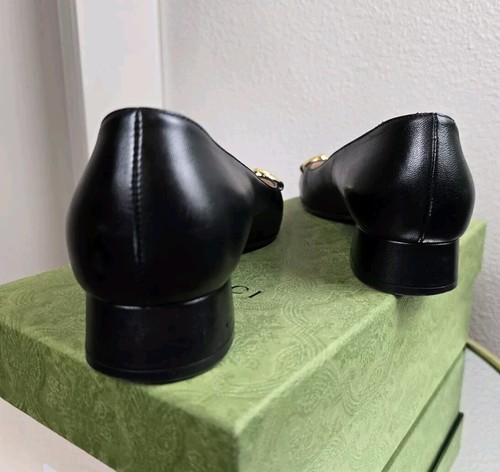 Gucci décolleté Horsebit Accent Laether nere taglia 38,5 - Foto 10 di 13