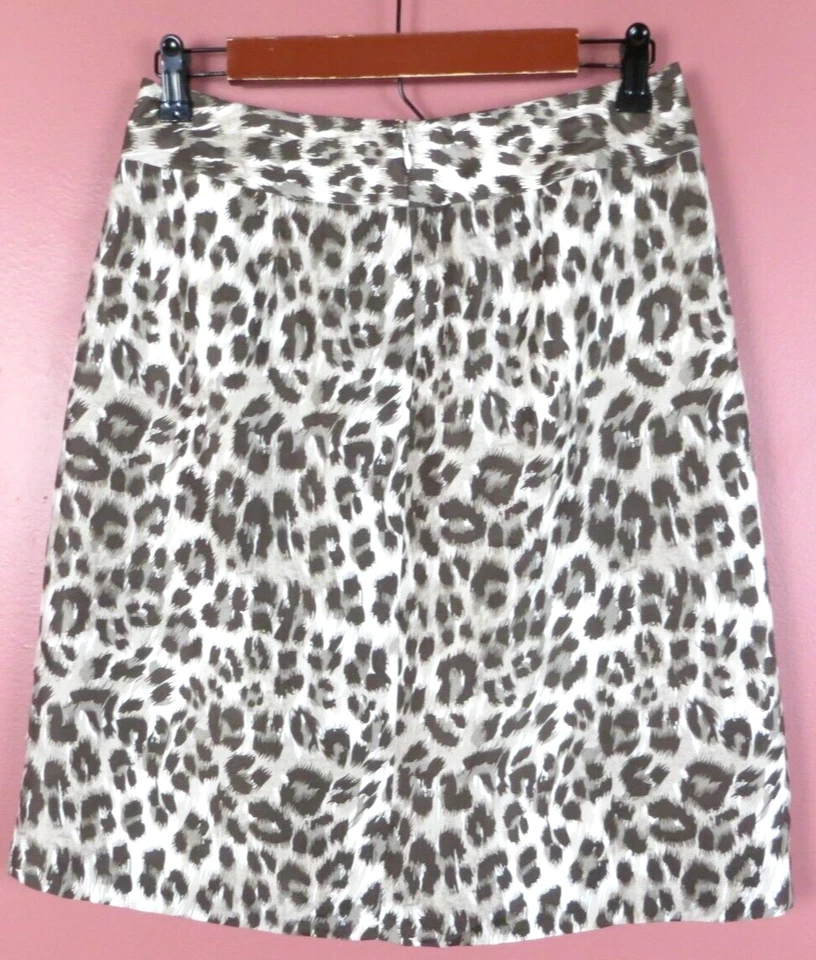 SK15198- BANANA REPUBLIC Mujer Falda Plisada de Seda Bolsillo Animal Multi Talla 2 Foto 2 de 4