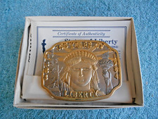 Vintage 100 years of Liberty 1884 - 1984 Belt Buckle Statue of Liberty