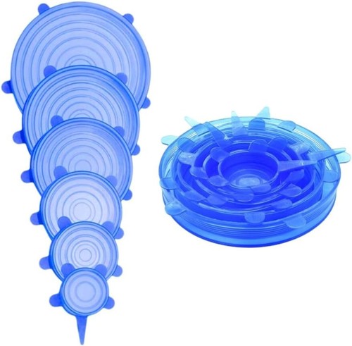 6pcs Reusable Silicone Stretch Lids - Airtight Food Covers for Keeping Freshness - Picture 16 of 21