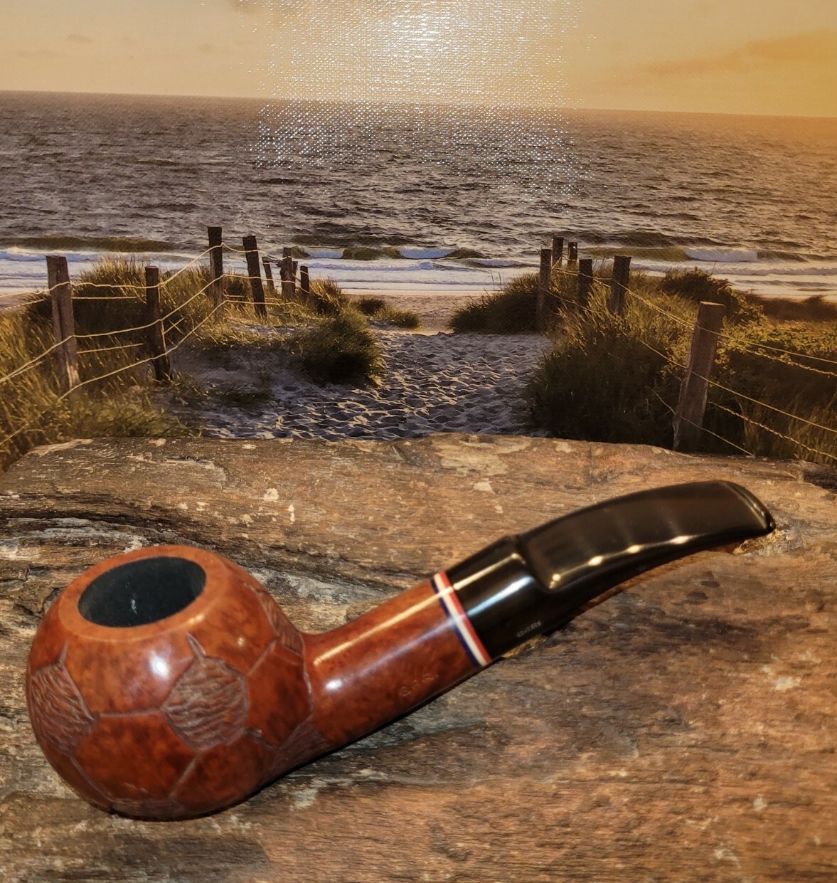 Details zu Pfeife-Bari-unberaucht-Pipe- BARI-EDITION FUSSBALL-Handmade billig