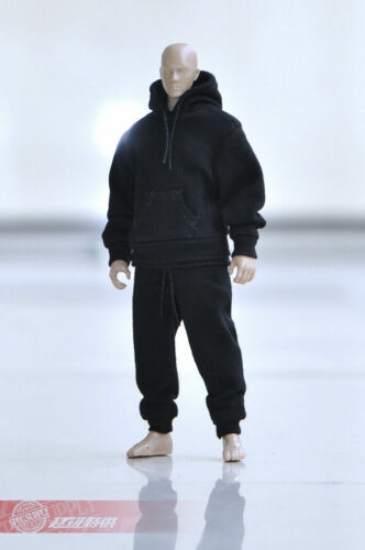 1:12 Hoodie Mantel Hose T-Shirt Kleidung Streetwear FÜR 6 Zoll männliche Actionfigur Body - Bild 3 von 18