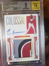 Elly De La Cruz 2023 National Treasures Colossal RPA Auto BGS 9 Mint 5/25 Beauty