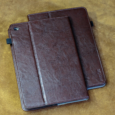 Premium Smart Cover for Apple iPad Air 2 Tablet Protective Case Bag Brown