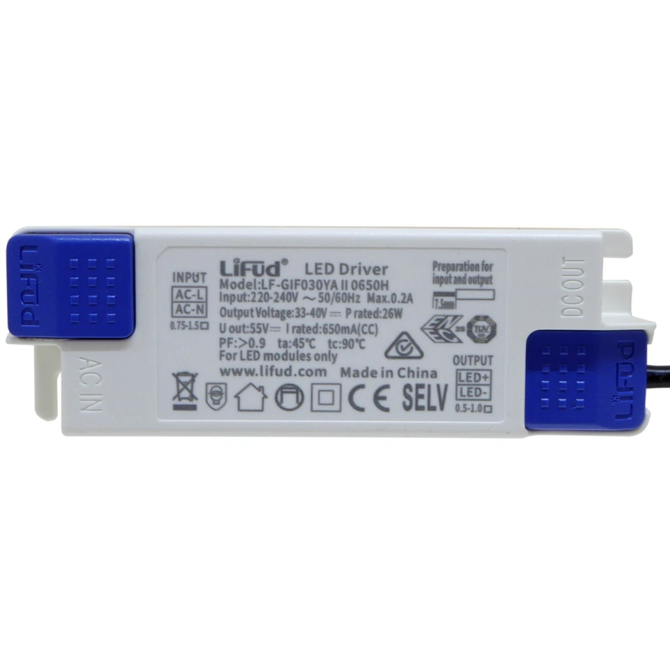 LED Driver Power Supply 230V for 25W LED Panel 33-40V DC 650mA Out Flicker Free - Image 4 of 4