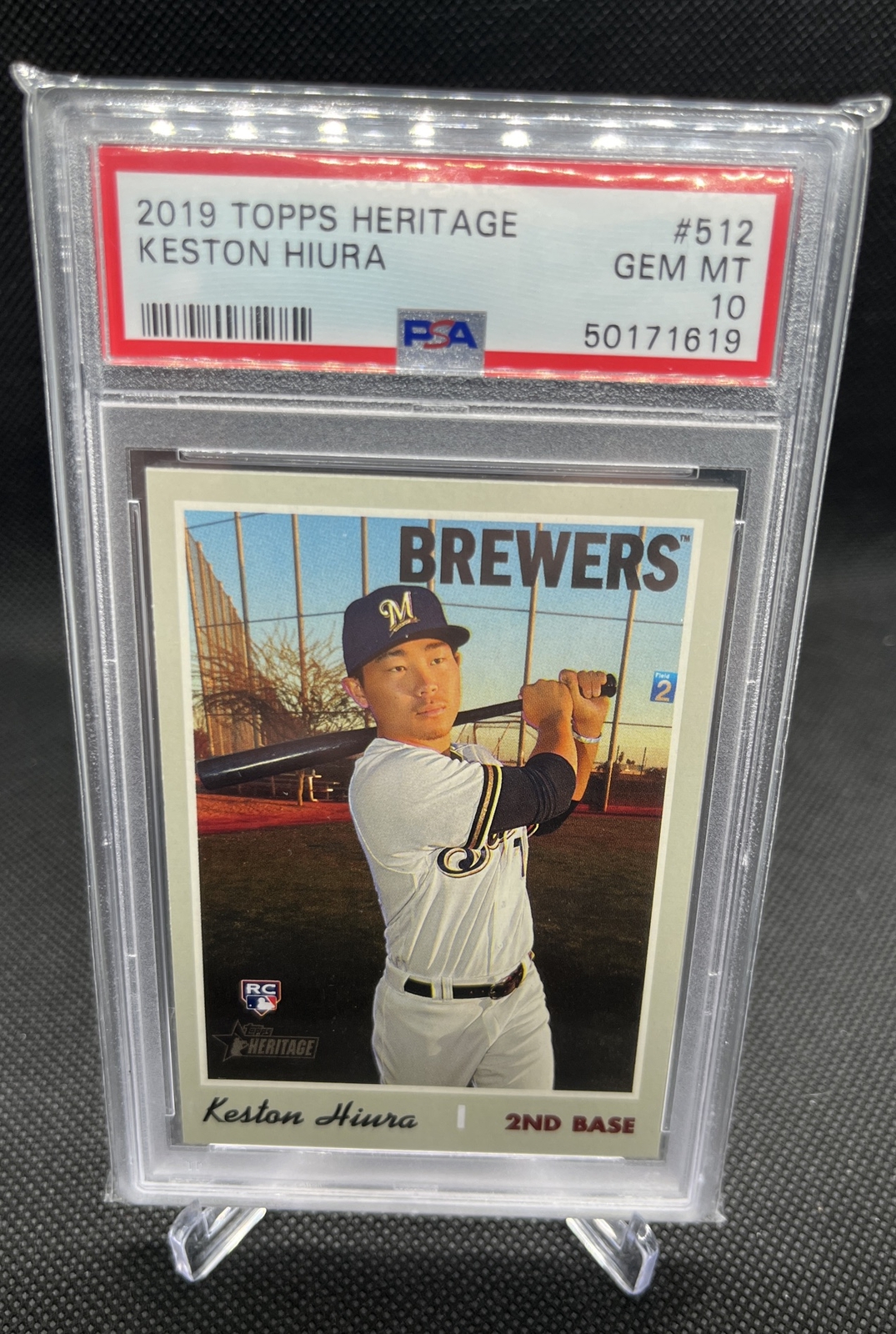 2019 (RC) Topps Heritage KESTON HIURA (PSA 10) #512 GEM-MINT Los Angeles Angels