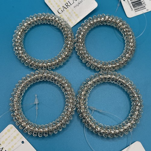 Napkin Rings Silver Garland Set of 8 Town & Country NWT - Picture 5 of 8
