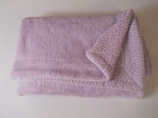 Blanket Lavender embossed "Baby Girl  Hearts" 2 ply velour  sherpa 28 x 38"