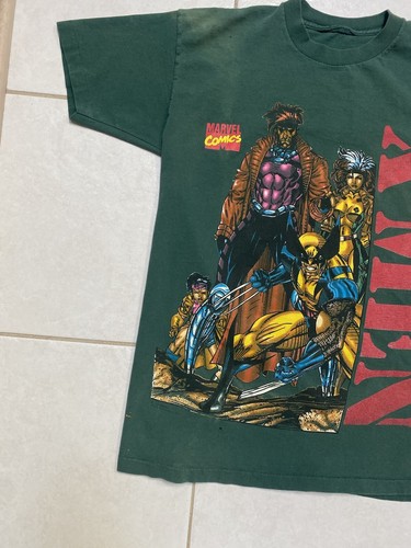 Vintage Marvel Shirt Comic X-Men 1994 Tshirt Green Wolverine Fits M/L 18.5x27 - Picture 3 of 18