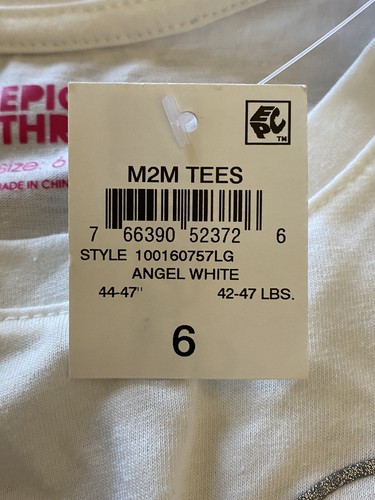 Epic Threads Girl's Long Sleeve Smiley-Print T-Shirt Angel White NWT - Picture 6 of 7