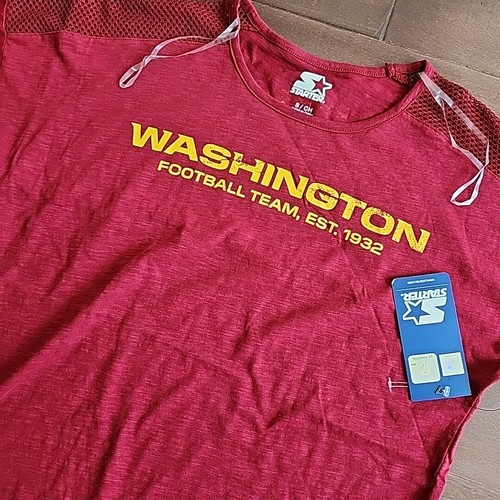 Damen Small Starter Washington Redskins 3/4 Arm Mesh T-Shirt Commanders - Bild 3 von 9