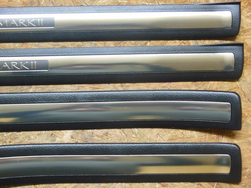 2000 2004 JDM TOYOTA GRANDE MARK2 X110 4DOOR BLACK SCUFF KICK PLATE TRIM OEM - Picture 5 of 12
