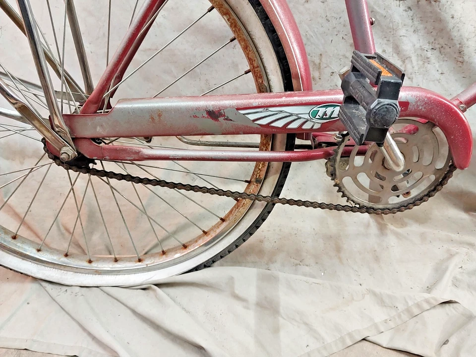 Bicicleta Murray Strato Elite Cruiser 1985 grande 18,5" acero SS envío de una sola velocidad EE. UU. Foto 3 de 4