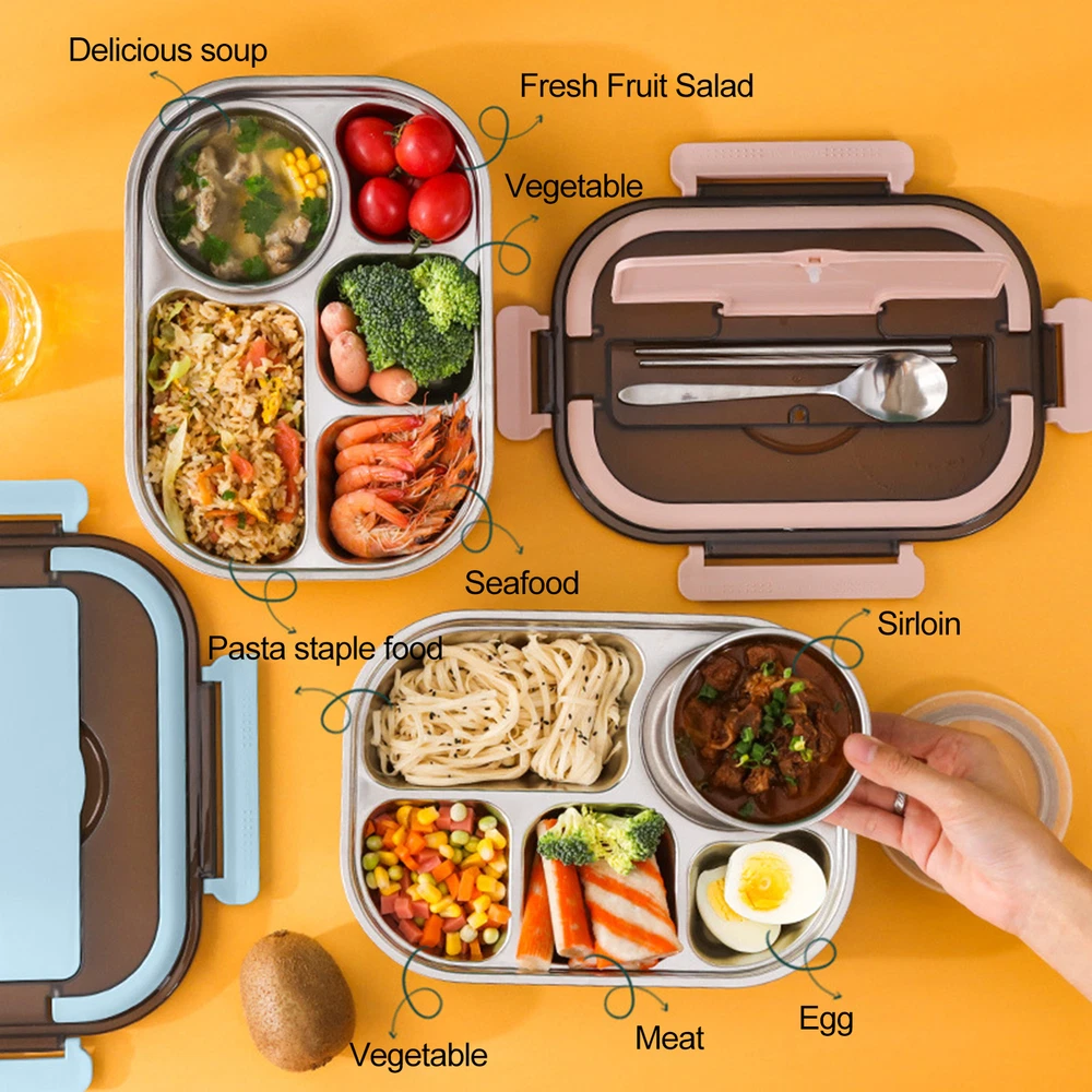 Bento Box Water Heated Storage Portable Lunch Warmer Box Food Grade