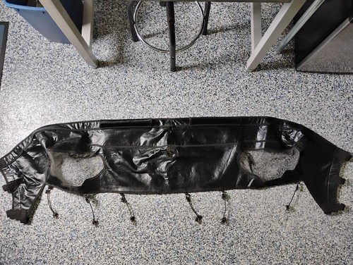 RARE 1960-1964 Chevy Corvair Black Vinyl/Fleece Front End Nose Mask Cover Bra - Picture 13 of 15