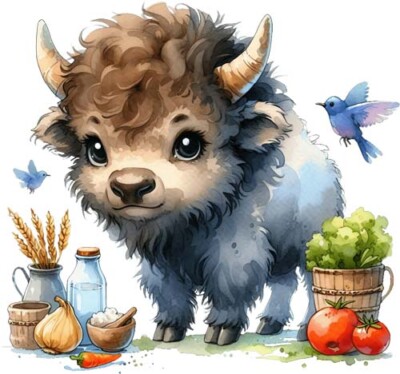 Bunte Wandbilder Kinderzimmer Tier Bison Schlafzimmer Wohnmobil Vinyl Aufkleber Abziehbild