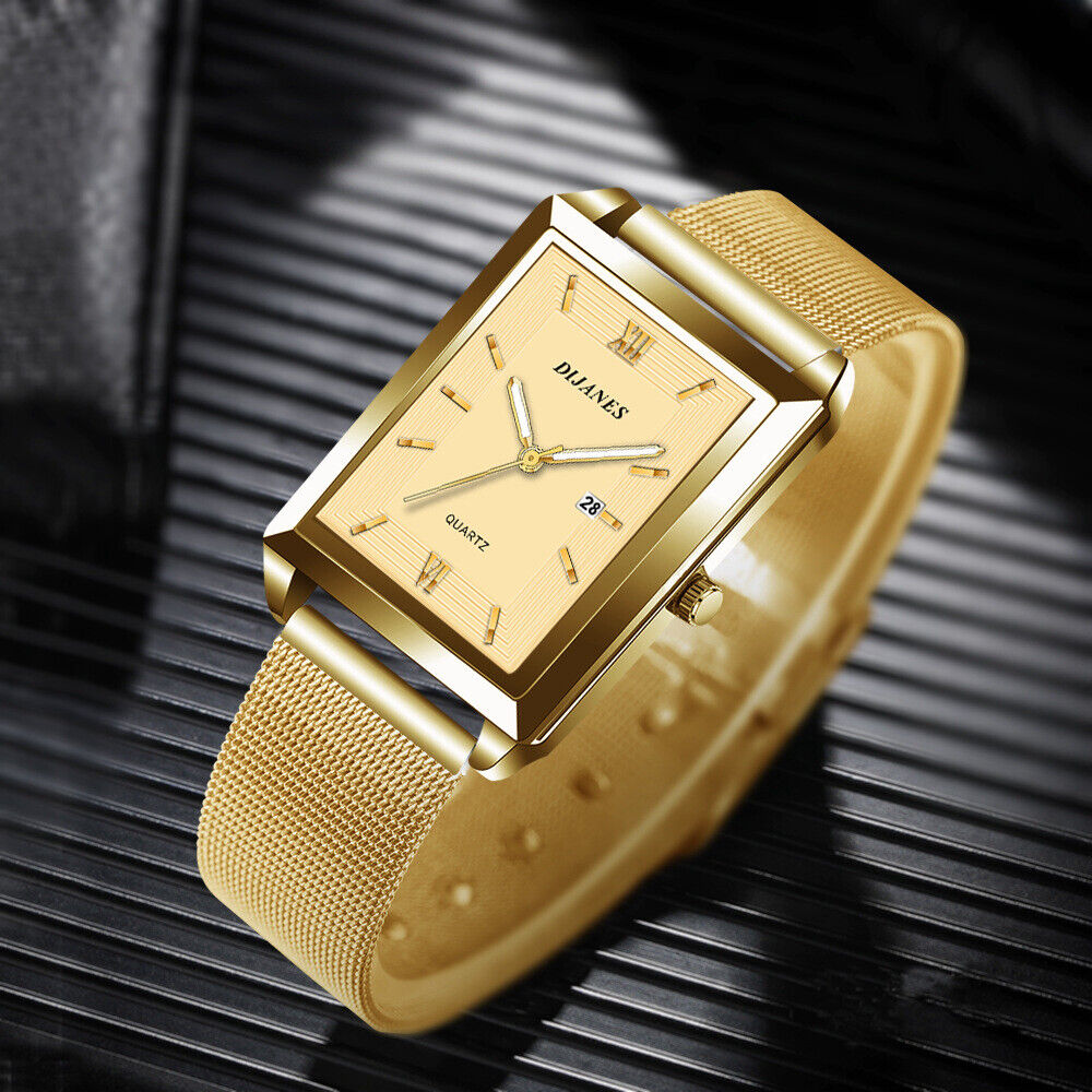Gold wrist watches for mens hot sale