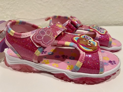 Paw Patrol Sky & Everest Pink Sandals Light Up Strap Toddler Girls Size 11 NW - Picture 2 of 6