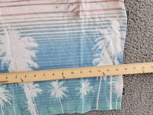 Univibe Carter Palm Print Short Sleeve Crew T-Shirt Big Boys M Coral Multi - Picture 7 of 16