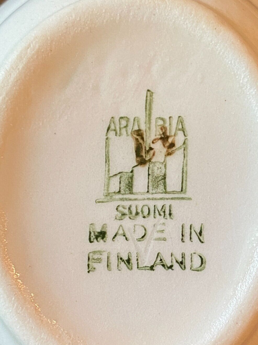 Arabia of Finland "Ribbons" Individual Creamer / Syrup Pitcher ~ Mfg. Defect - Picture 2 of 6